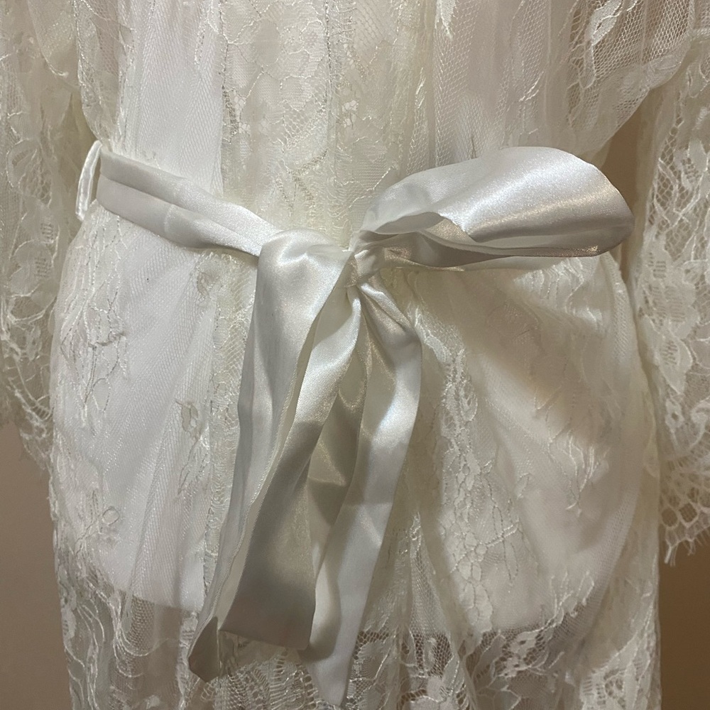 RS Love NWT women’s lace kimono robe babydoll lingerie size medium - Picture 2 of 8